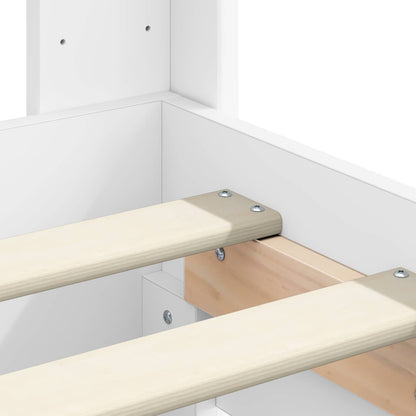 Struttura del letto con stoccaggio e testata Bianco | homemem39
