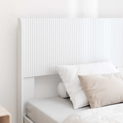 Struttura del letto con stoccaggio e testata Bianco 75 x 190 cm | homemem39