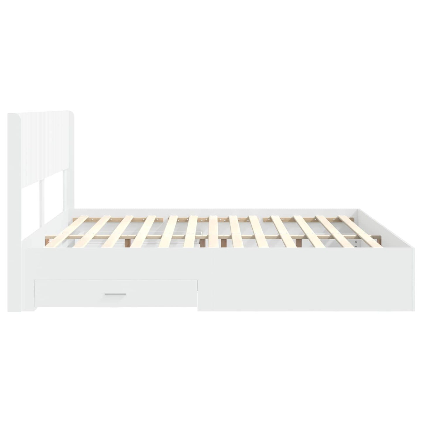 Struttura del letto con stoccaggio e testata Bianco | homemem39