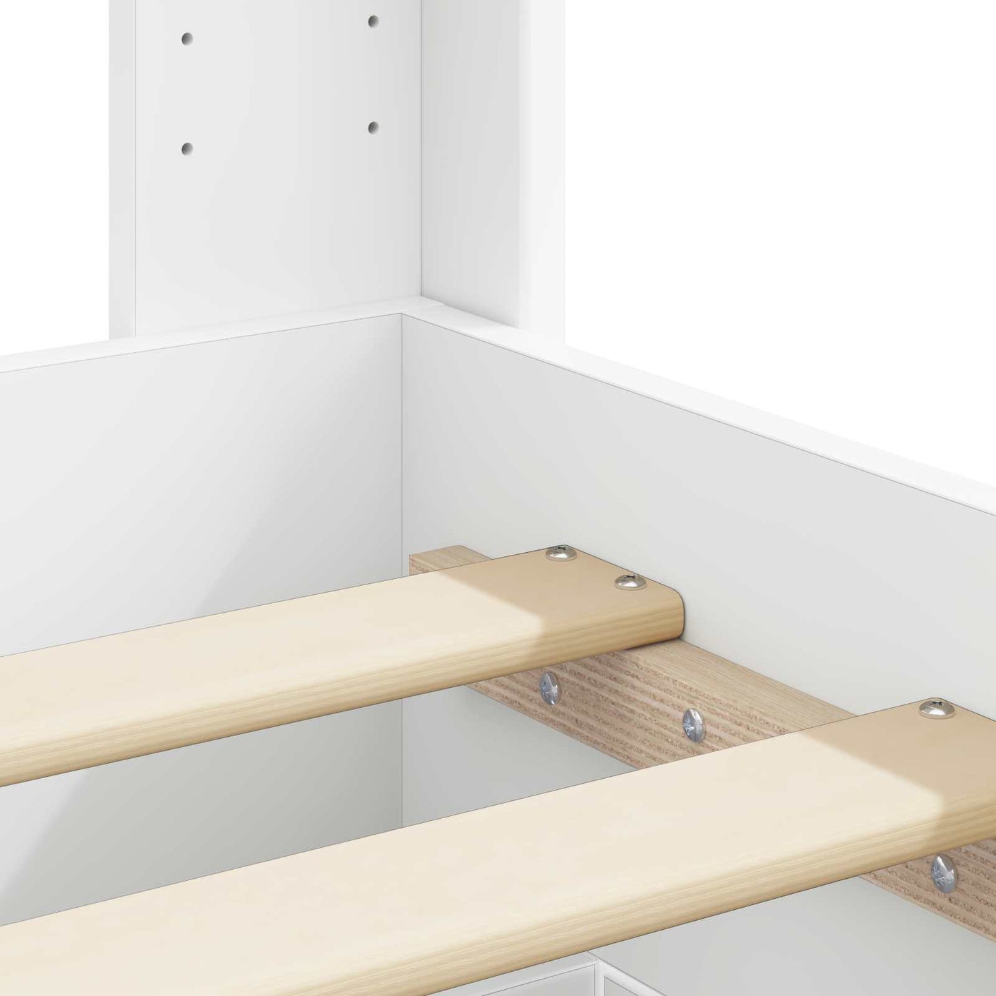 Struttura del letto con stoccaggio e testata Bianco 90 x 190 cm | homemem39