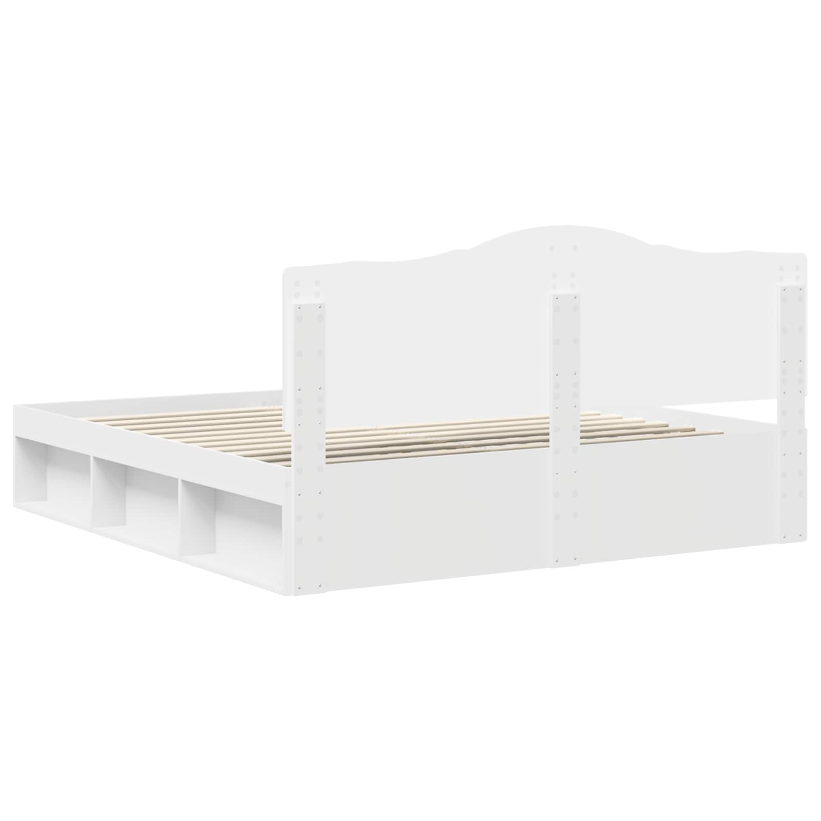 Struttura del letto Bianco 200 x 200 cm Pino massello | homemem39