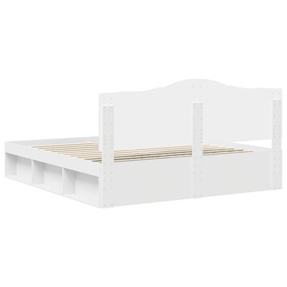 Struttura del letto Bianco 200 x 200 cm Pino massello | homemem39