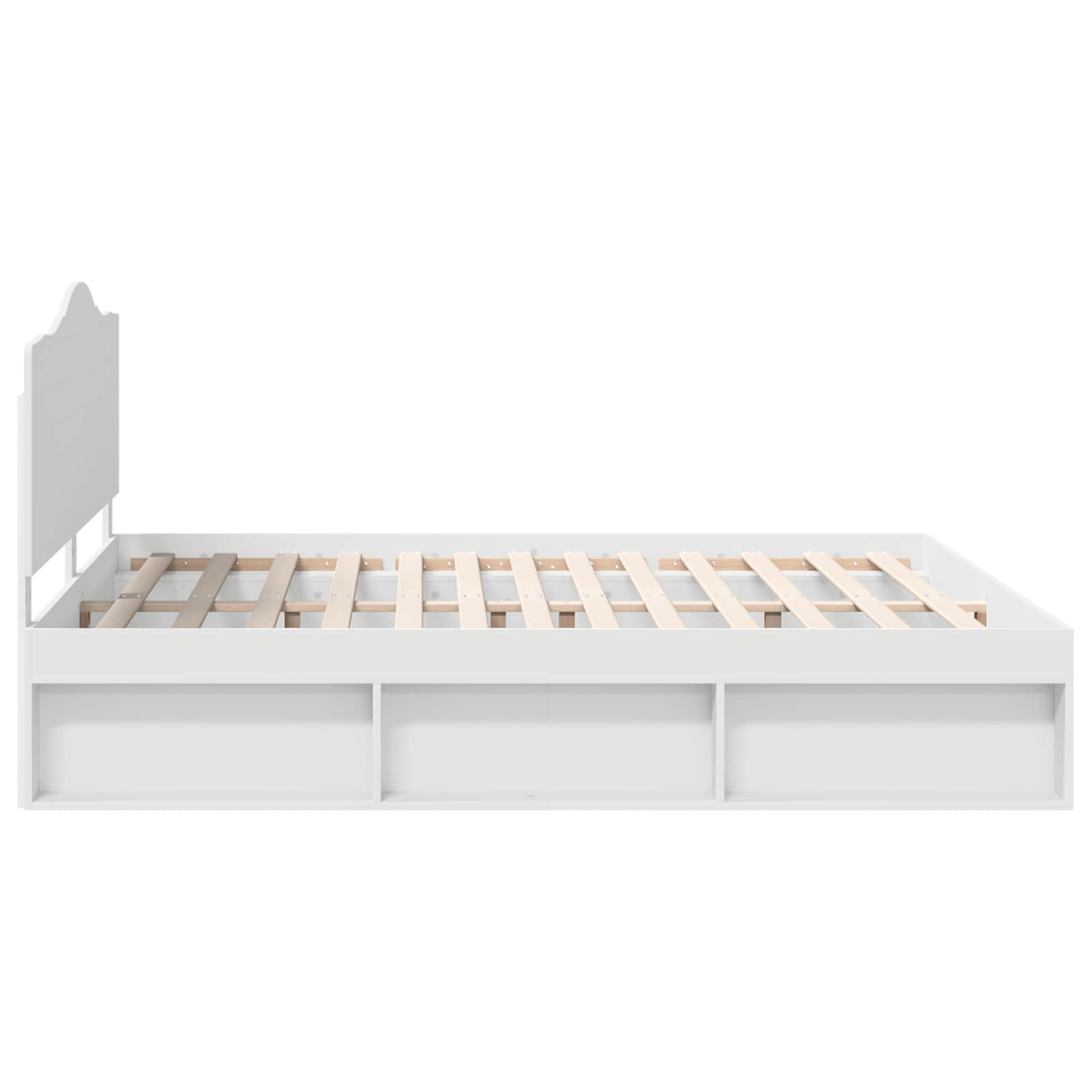 Struttura del letto Bianco 200 x 200 cm Pino massello | homemem39
