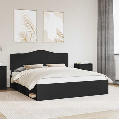 Struttura del letto Nero 200 x 200 cm Pino massello | homemem39
