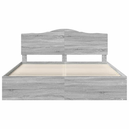 Struttura del letto Grigio Sonoma 200 x 200 cm Pino massello | homemem39