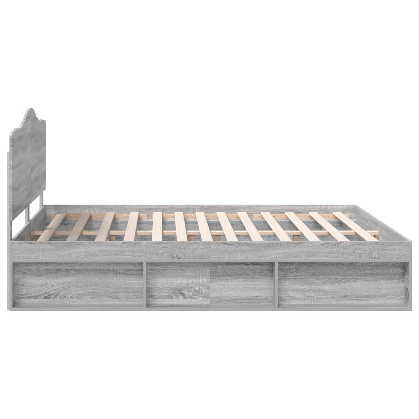 Struttura del letto Grigio Sonoma 200 x 200 cm Pino massello | homemem39
