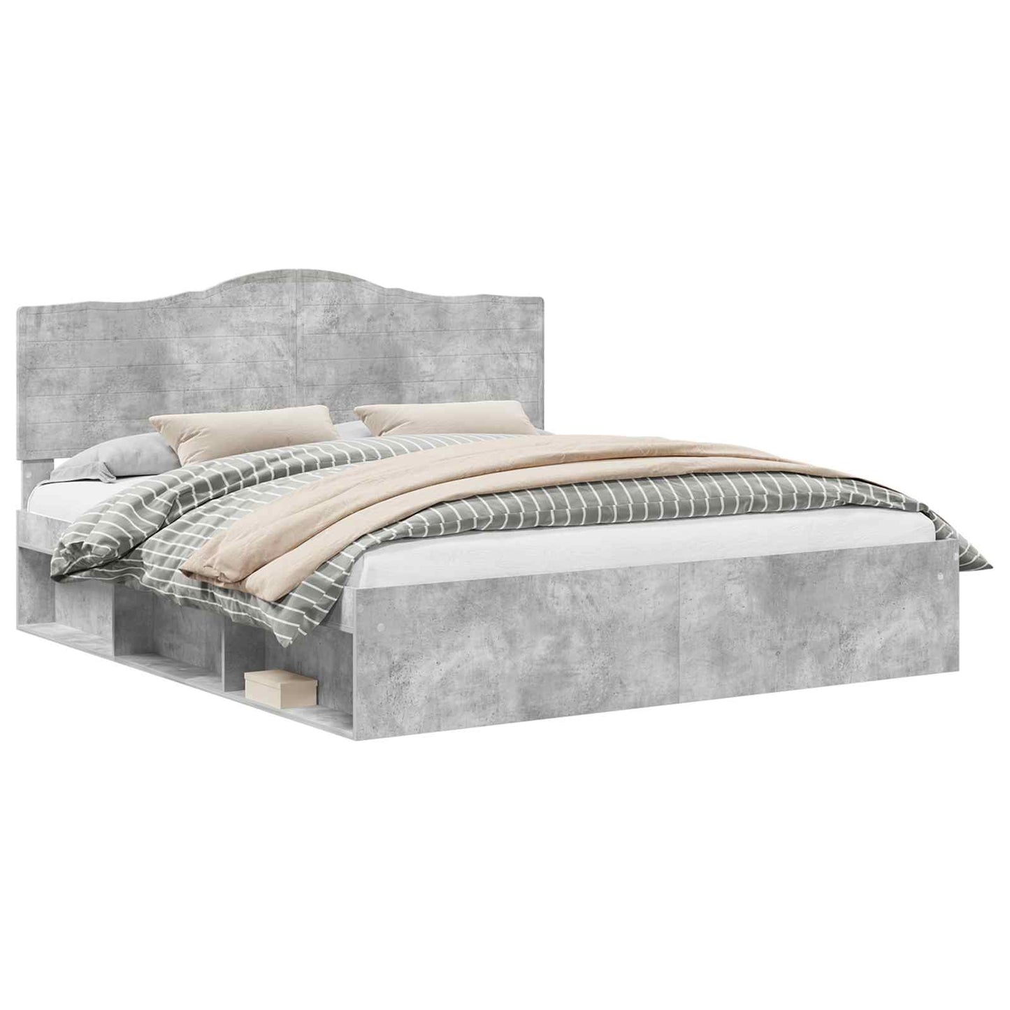 Struttura del letto Calcestruzzo 180 x 200 cm Pino massello | homemem39