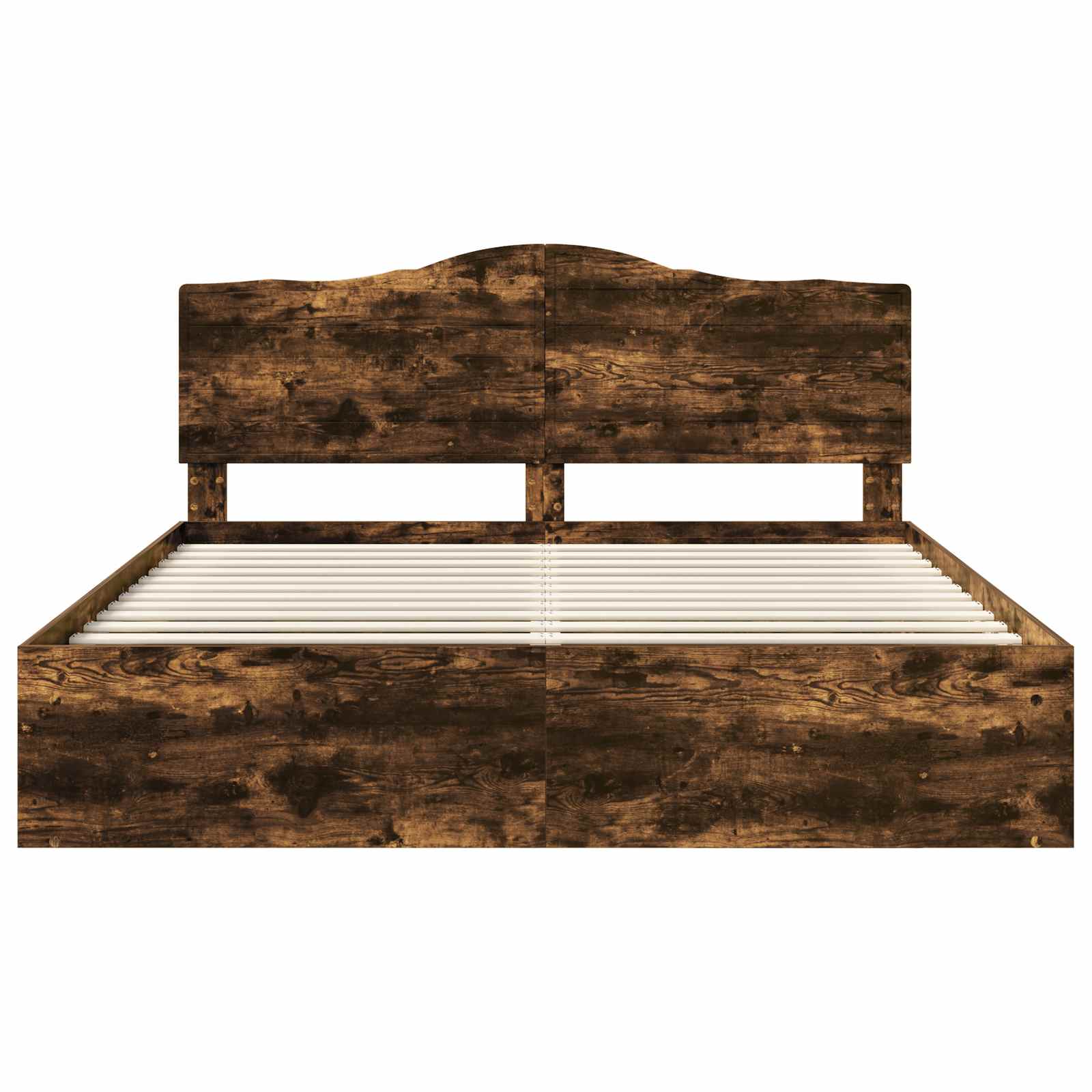 Struttura del letto Rovere fumé 180 x 200 cm Pino massello | homemem39