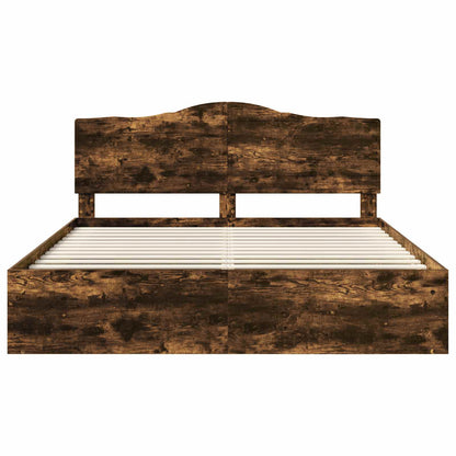Struttura del letto Rovere fumé 180 x 200 cm Pino massello | homemem39