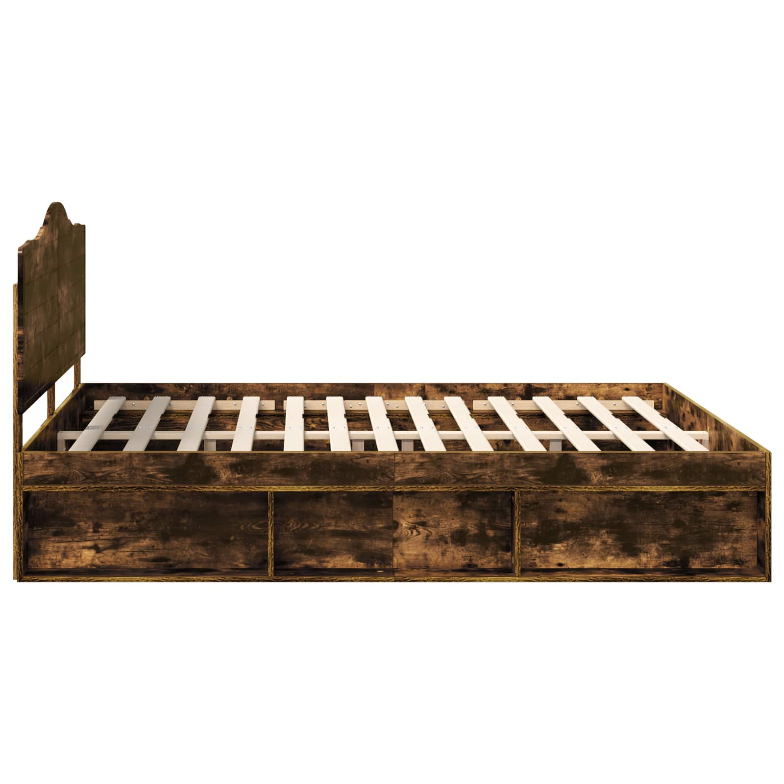 Struttura del letto Rovere fumé 180 x 200 cm Pino massello | homemem39