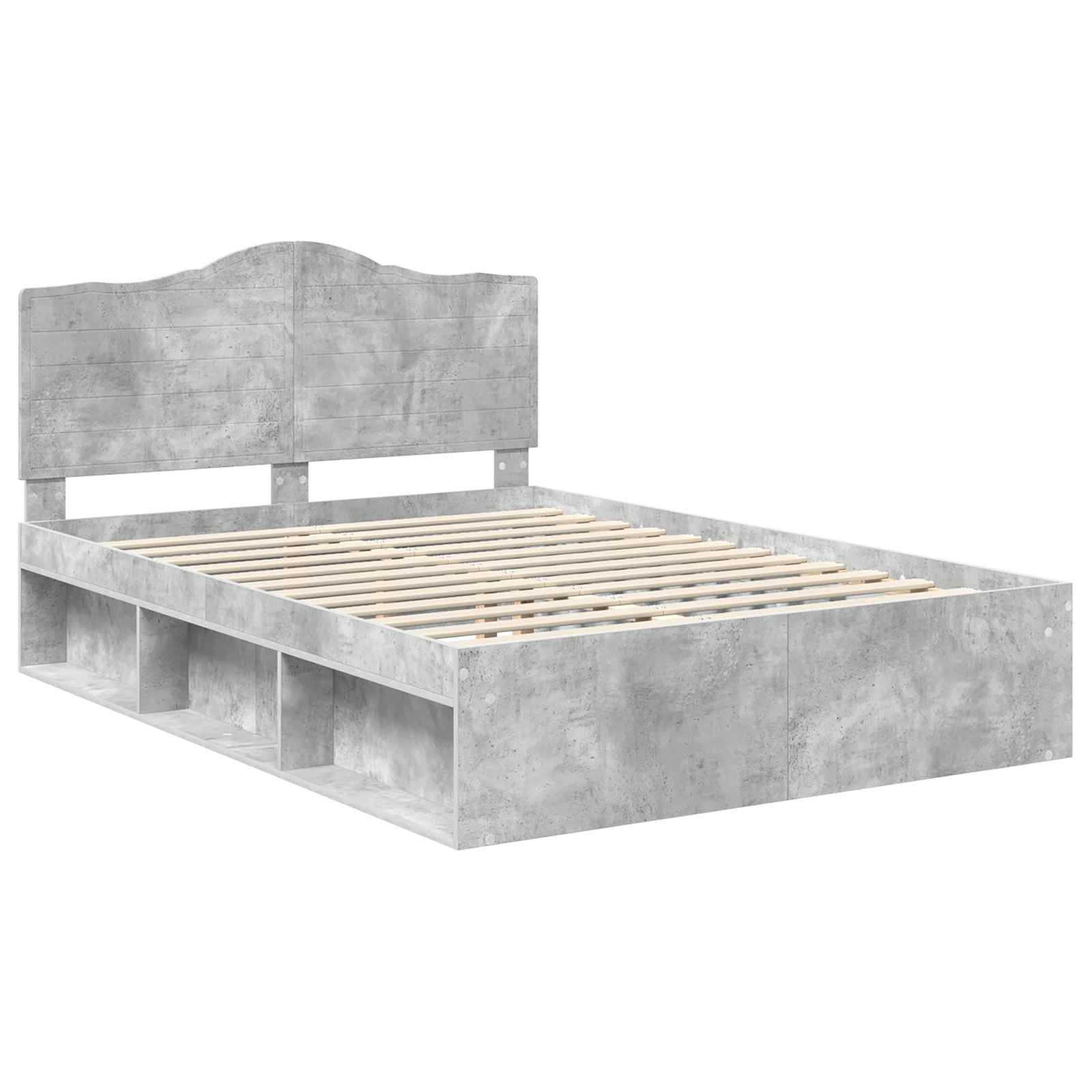 Struttura del letto Calcestruzzo 160 x 200 cm Pino massello | homemem39