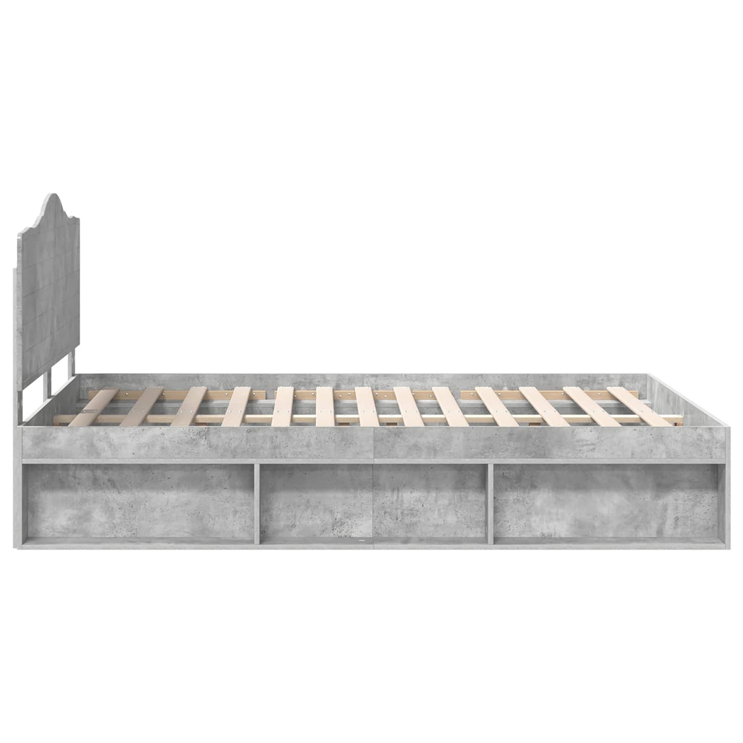Struttura del letto Calcestruzzo 160 x 200 cm Pino massello | homemem39