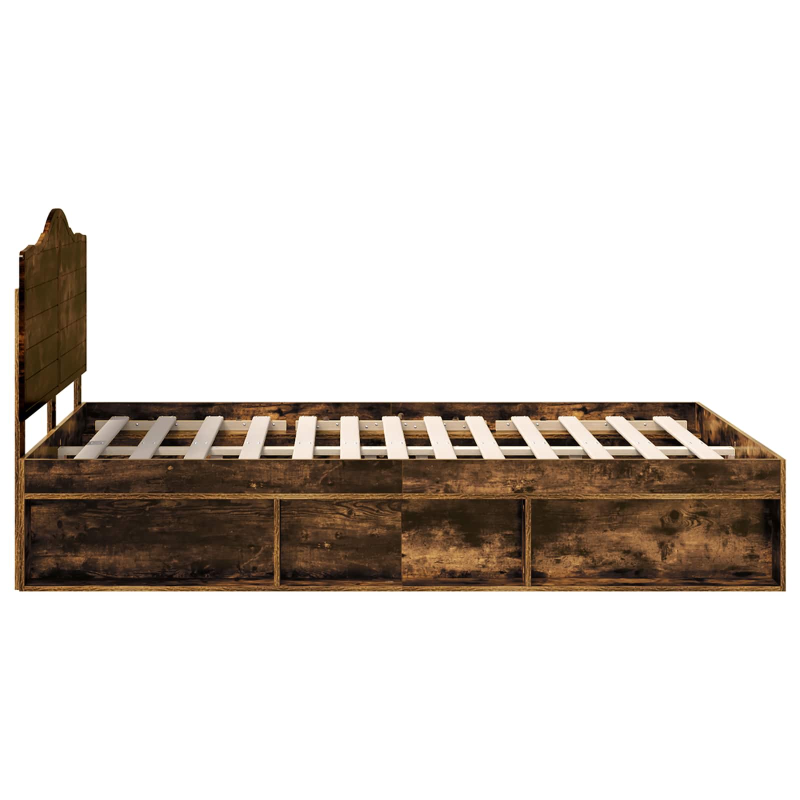 Struttura del letto Rovere fumé 160 x 200 cm Pino massello | homemem39