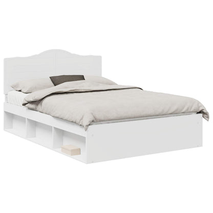 Struttura del letto Bianco 150 x 200 cm Pino massello | homemem39