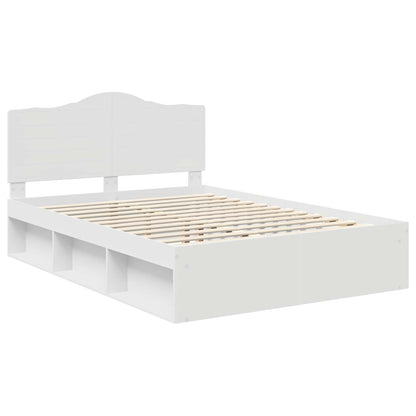 Struttura del letto Bianco 150 x 200 cm Pino massello | homemem39