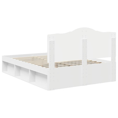 Struttura del letto Bianco 150 x 200 cm Pino massello | homemem39