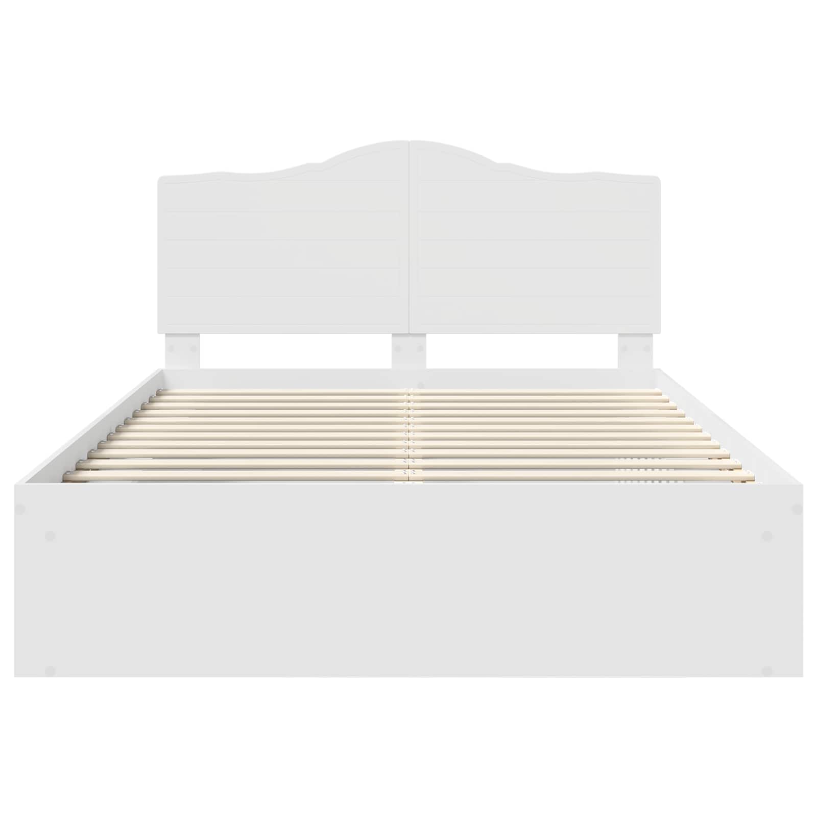 Struttura del letto Bianco 150 x 200 cm Pino massello | homemem39
