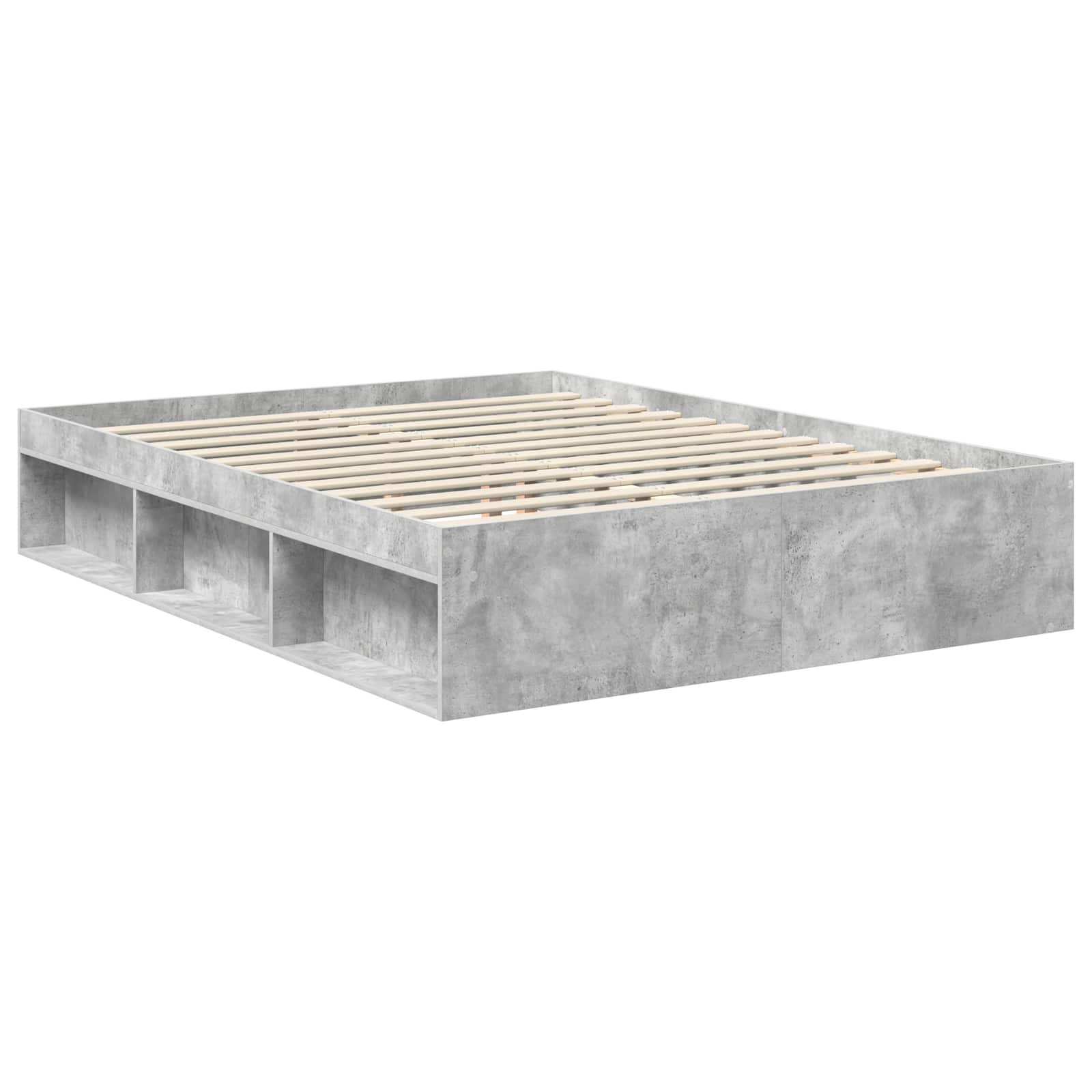 Struttura del letto Grigio Concretè 150 x 200 cm Pino massello | homemem39