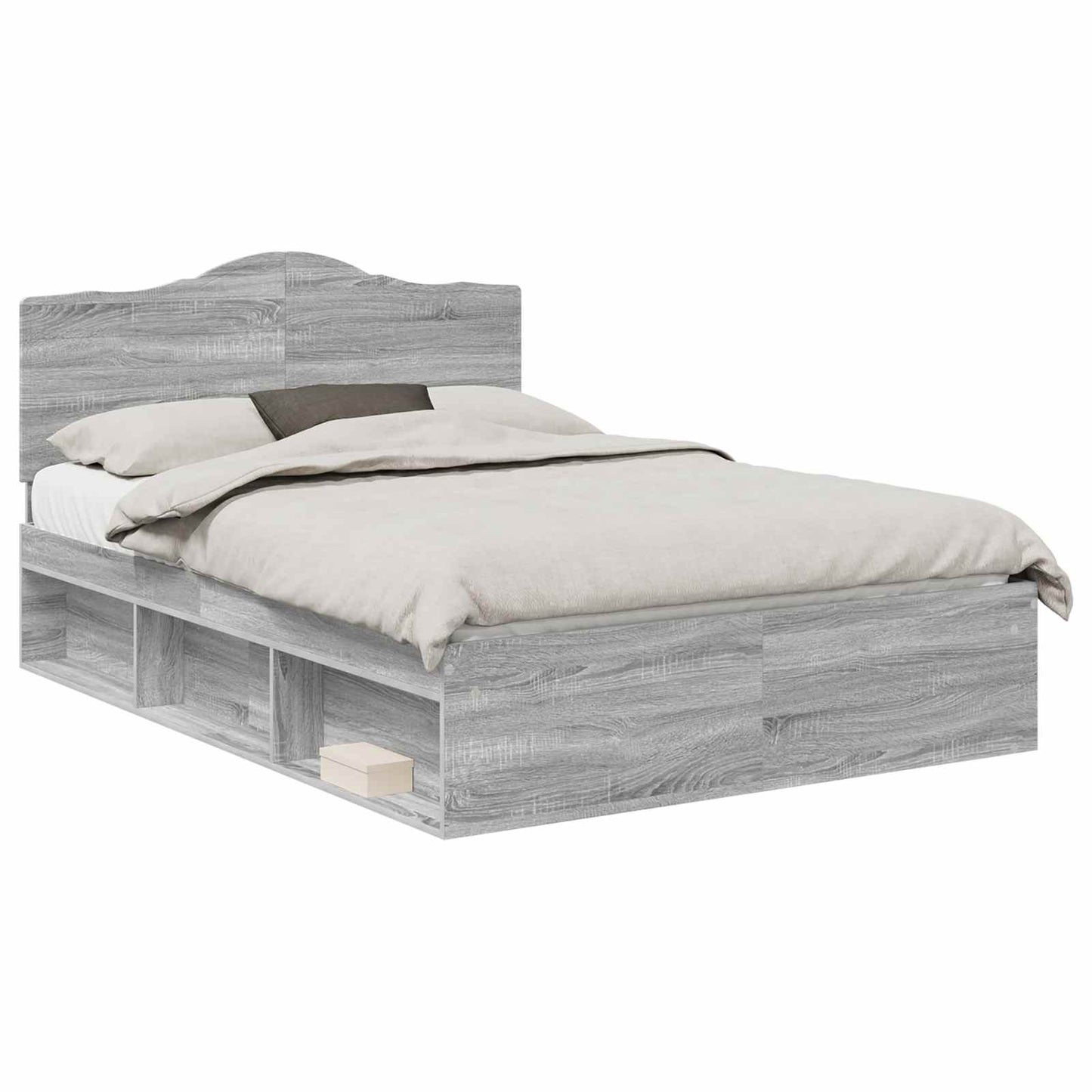 Struttura del letto Grigio Sonoma 150 x 200 cm Pino massello | homemem39