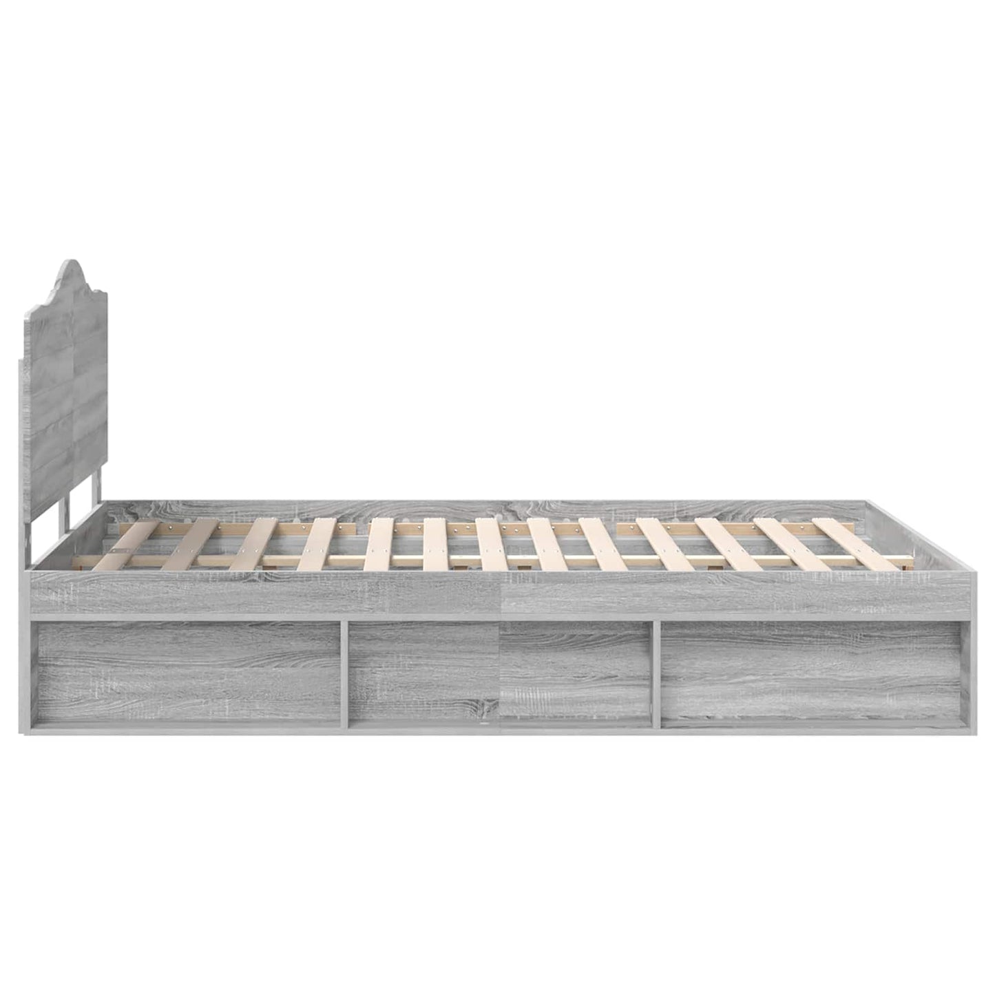 Struttura del letto Grigio Sonoma 150 x 200 cm Pino massello | homemem39