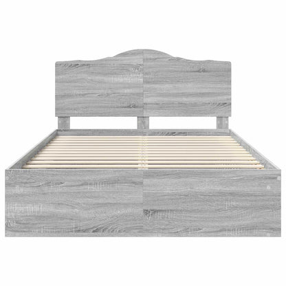 Struttura del letto Grigio Sonoma 140 x 200 cm Pino massello | homemem39
