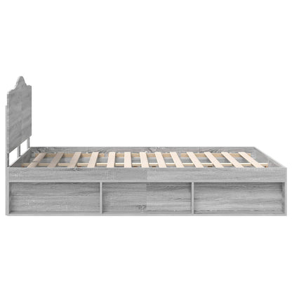 Struttura del letto Grigio Sonoma 140 x 200 cm Pino massello | homemem39