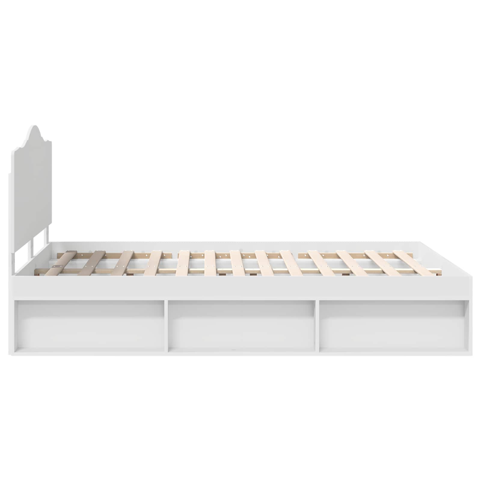 Struttura del letto Bianco 140 x 190 cm Pino massello | homemem39