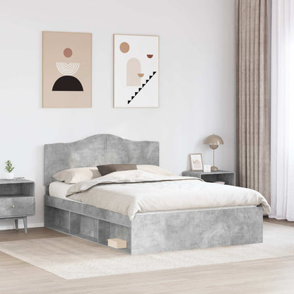 Struttura del letto Calcestruzzo 140 x 190 cm Pino massello | homemem39