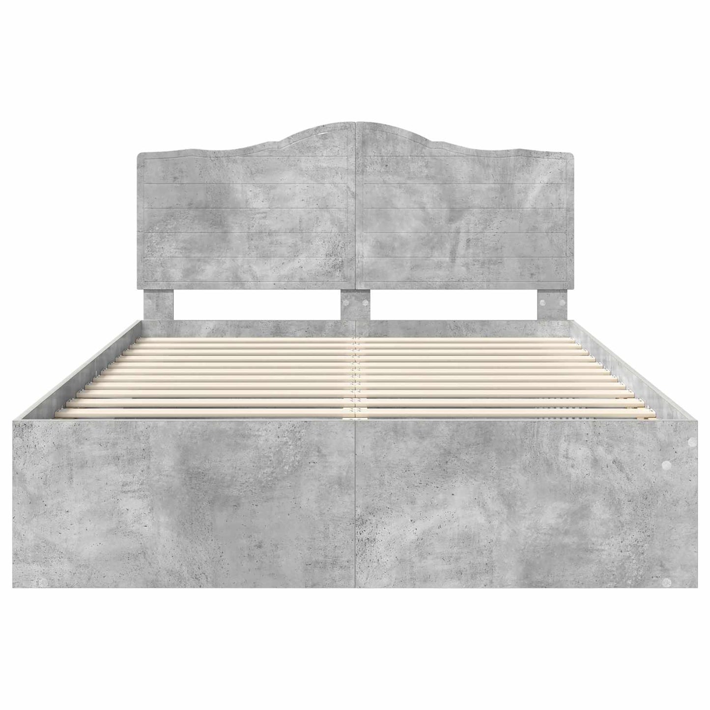 Struttura del letto Calcestruzzo 140 x 190 cm Pino massello | homemem39