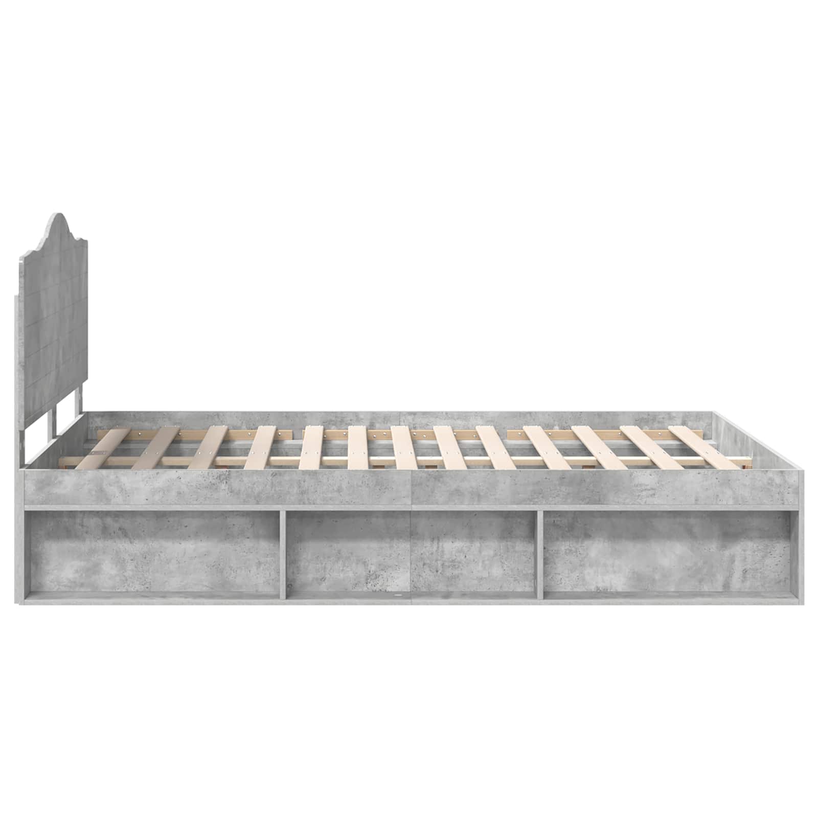 Struttura del letto Calcestruzzo 140 x 190 cm Pino massello | homemem39