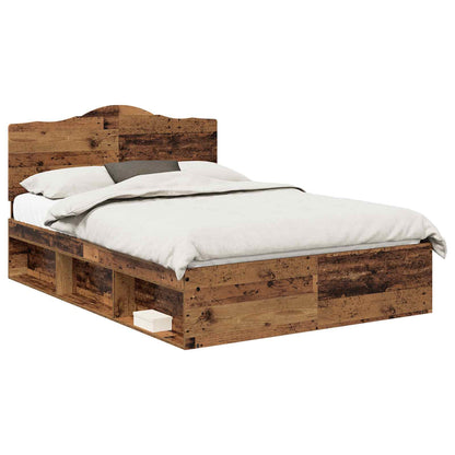 Struttura del letto Legno vecchio 140 x 190 cm Pino massello | homemem39