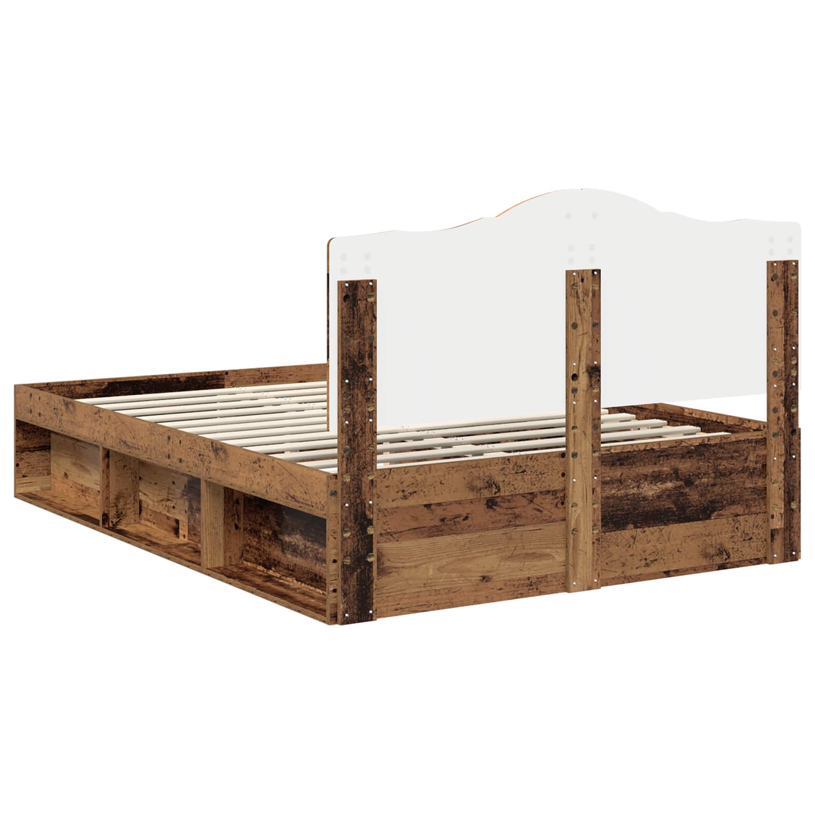 Struttura del letto Legno vecchio 140 x 190 cm Pino massello | homemem39