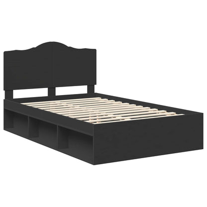 Struttura del letto Nero 135 x 190 cm Pino massello | homemem39