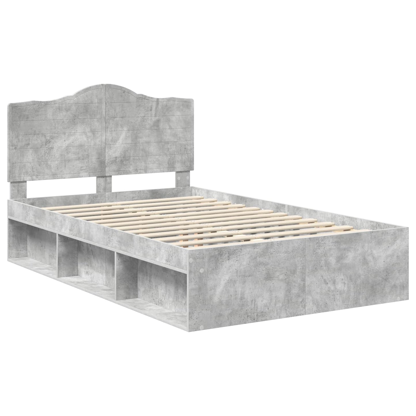 Struttura del letto Grigio Concretè 135 x 190 cm Pino massello | homemem39