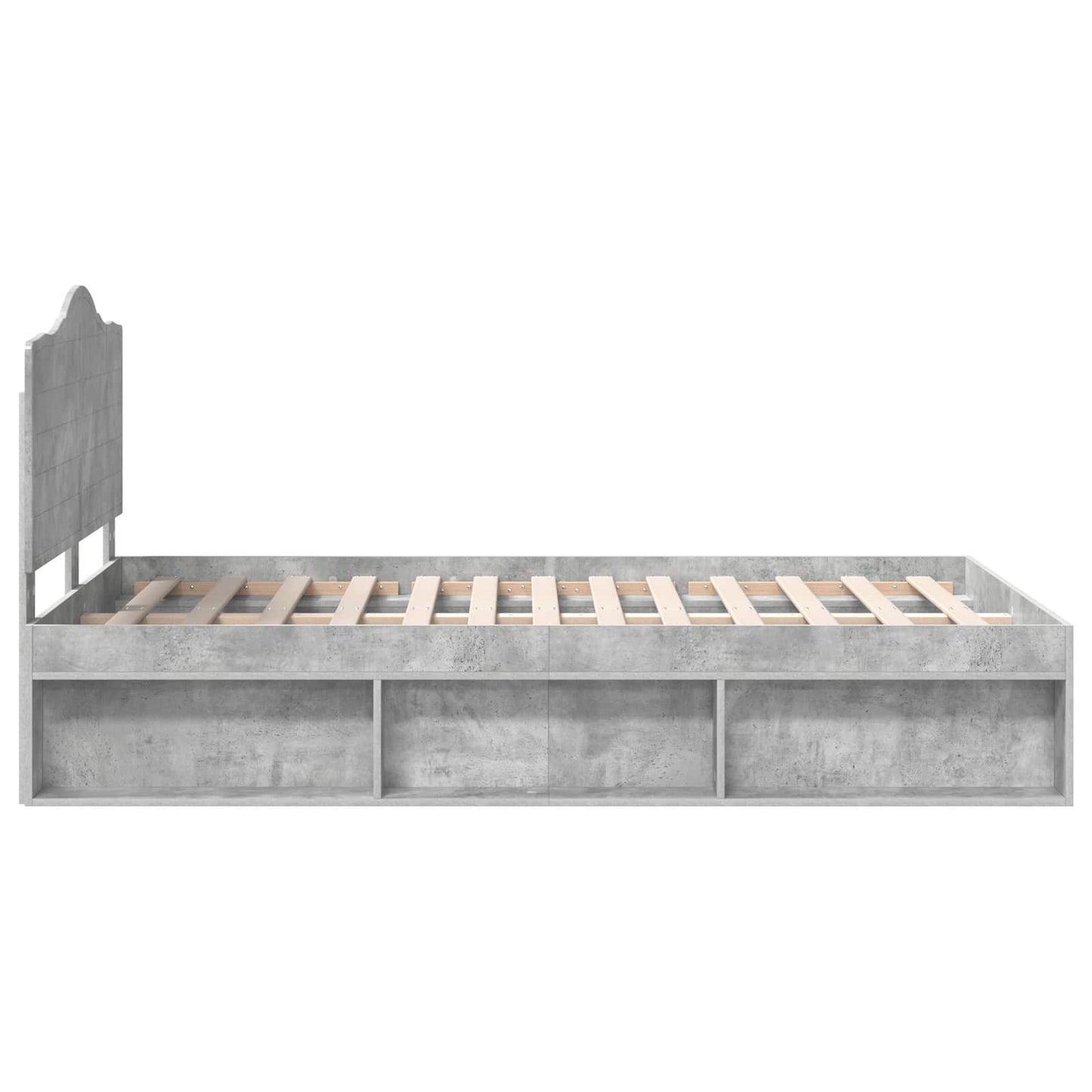 Struttura del letto Grigio Concretè 135 x 190 cm Pino massello | homemem39