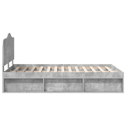 Struttura del letto Grigio Concretè 135 x 190 cm Pino massello | homemem39