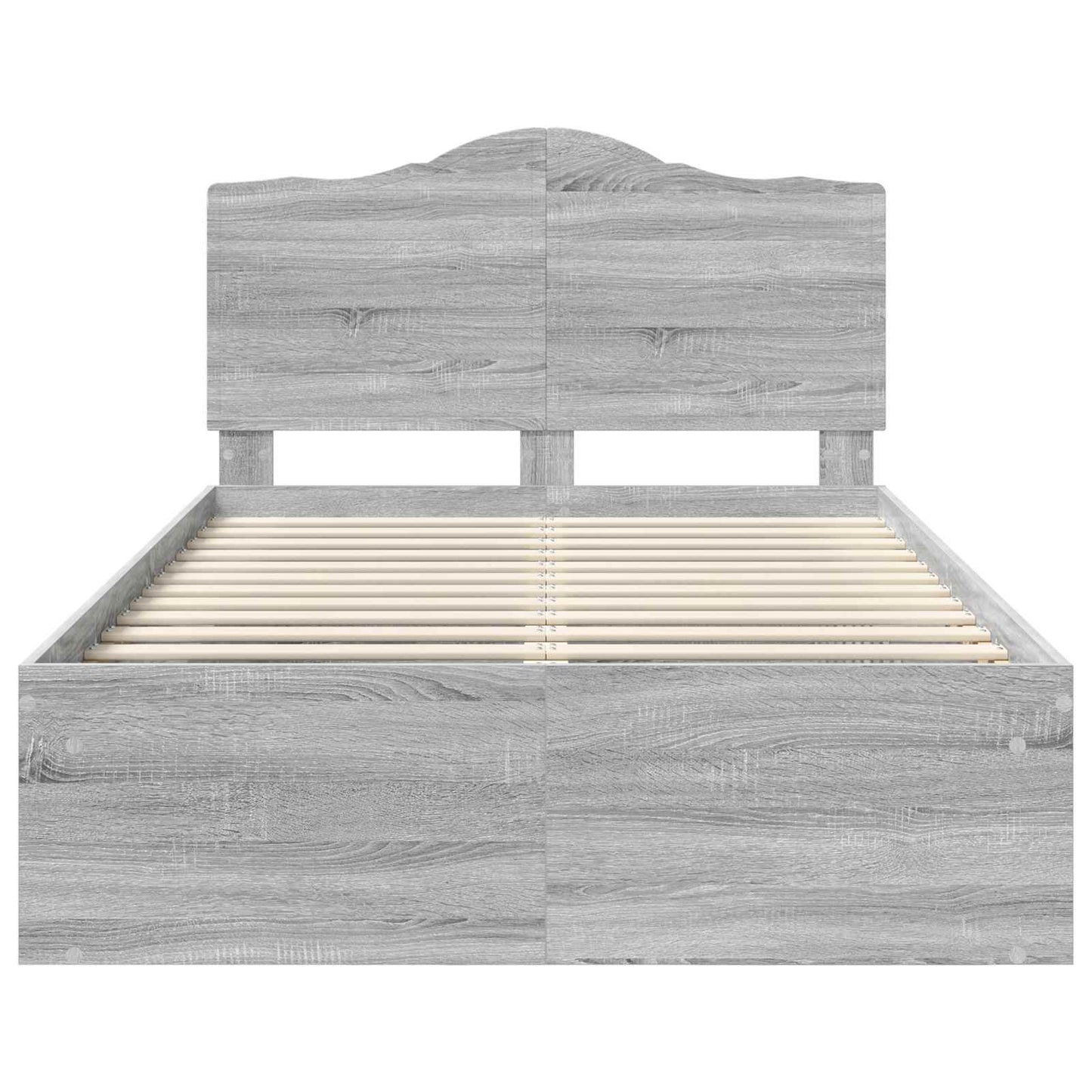 Struttura del letto Grigio Sonoma 135 x 190 cm Pino massello | homemem39