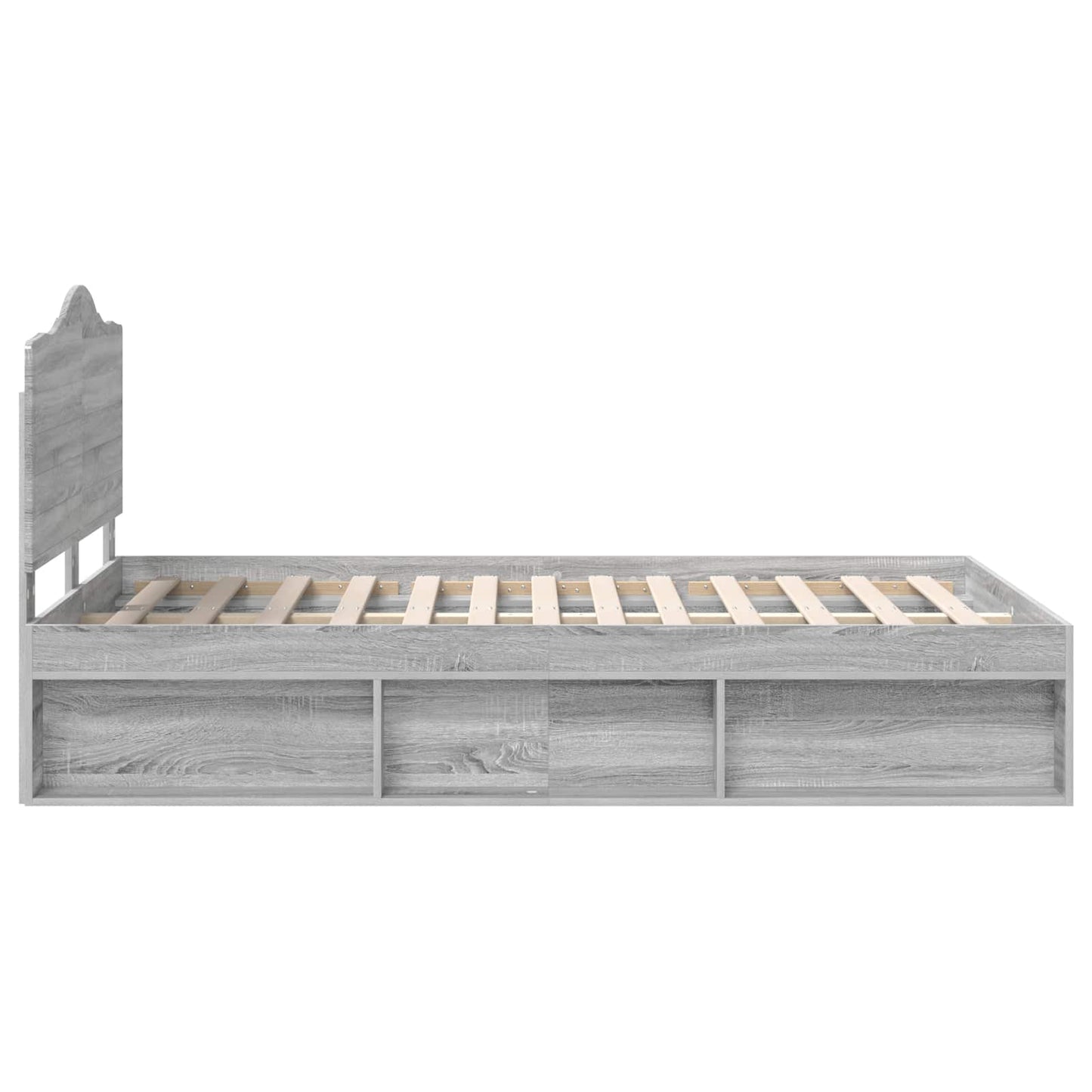 Struttura del letto Grigio Sonoma 135 x 190 cm Pino massello | homemem39