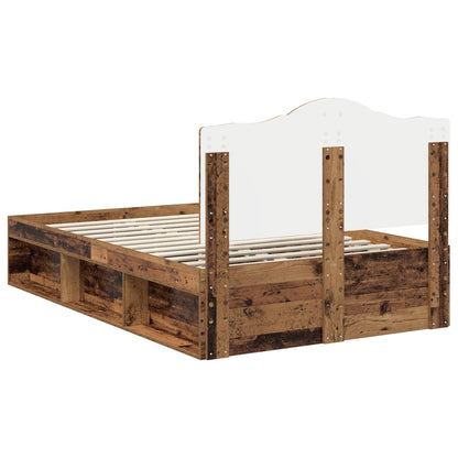 Struttura del letto Legno vecchio 135 x 190 cm Pino massello | homemem39