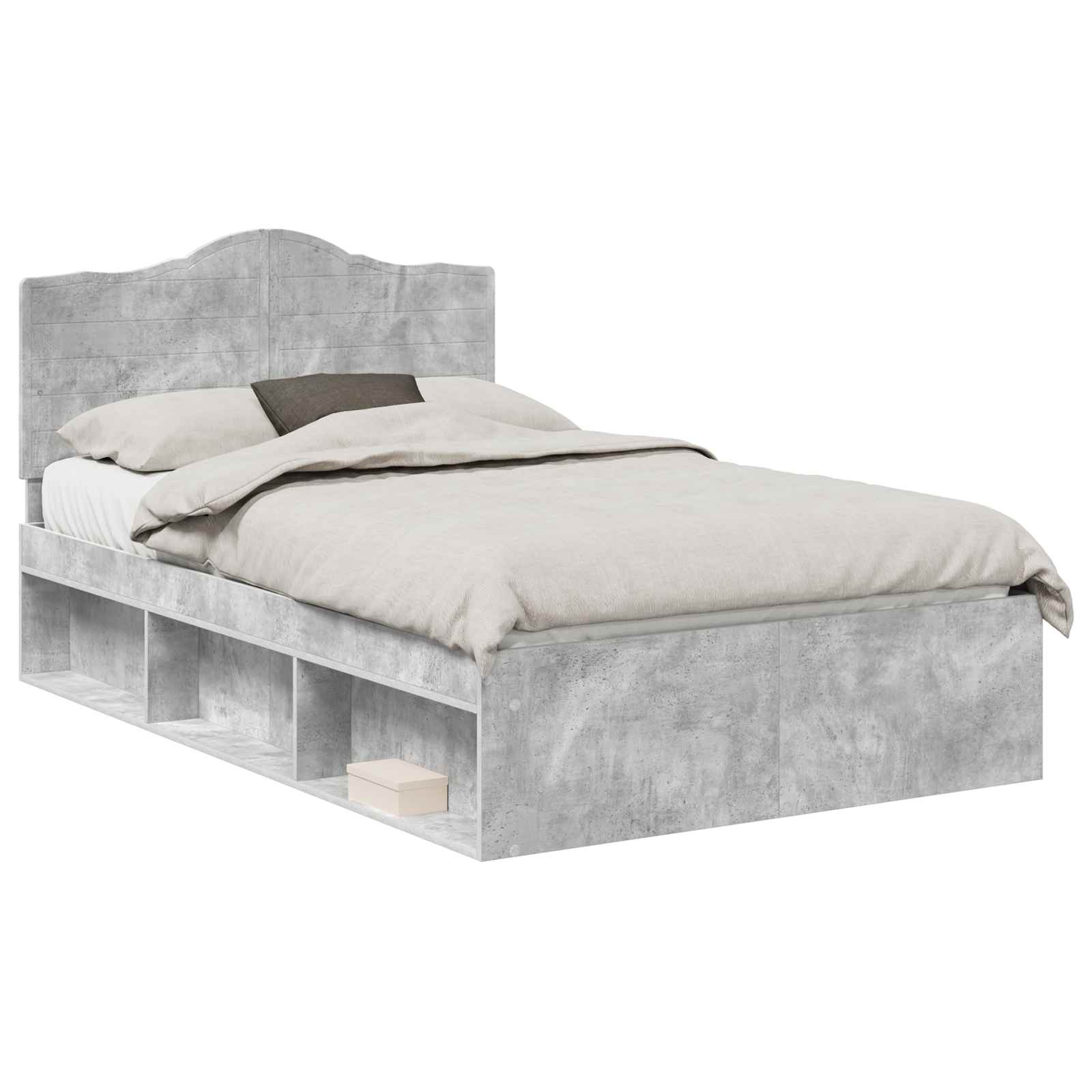 Struttura del letto Calcestruzzo 120 x 200 cm Pino massello | homemem39