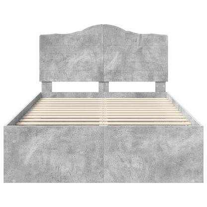 Struttura del letto Calcestruzzo 120 x 200 cm Pino massello | homemem39