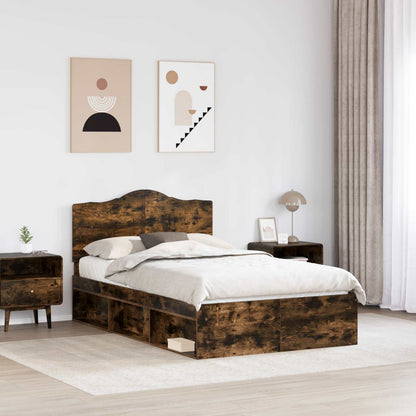 Struttura del letto Rovere fumé 120 x 200 cm Pino massello | homemem39
