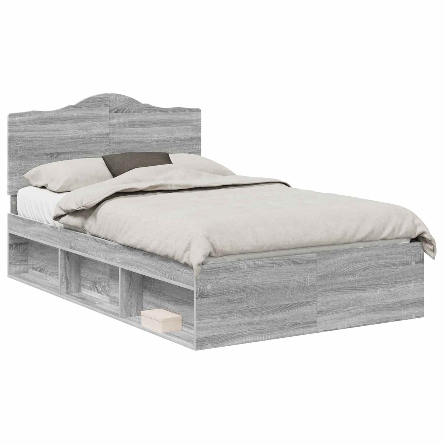 Struttura del letto Grigio Sonoma 120 x 200 cm Pino massello | homemem39