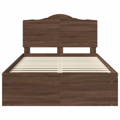 Struttura del letto Rovere Marrone 120 x 200 cm Pino massello | homemem39