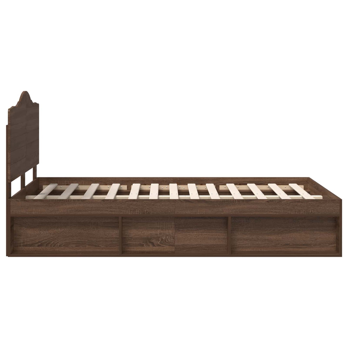 Struttura del letto Rovere Marrone 120 x 200 cm Pino massello | homemem39