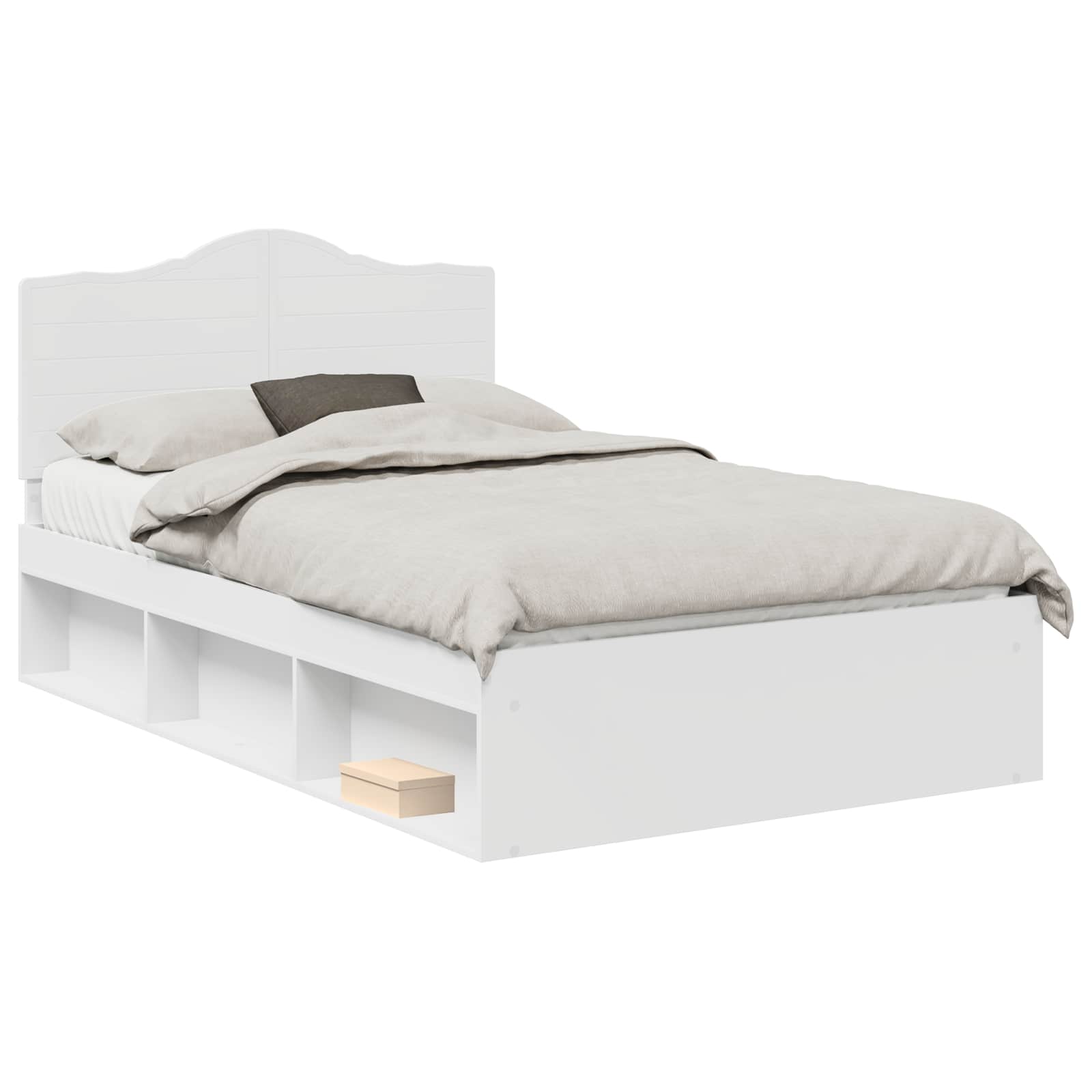 Struttura del letto Bianco 120 x 190 cm Pino massello | homemem39