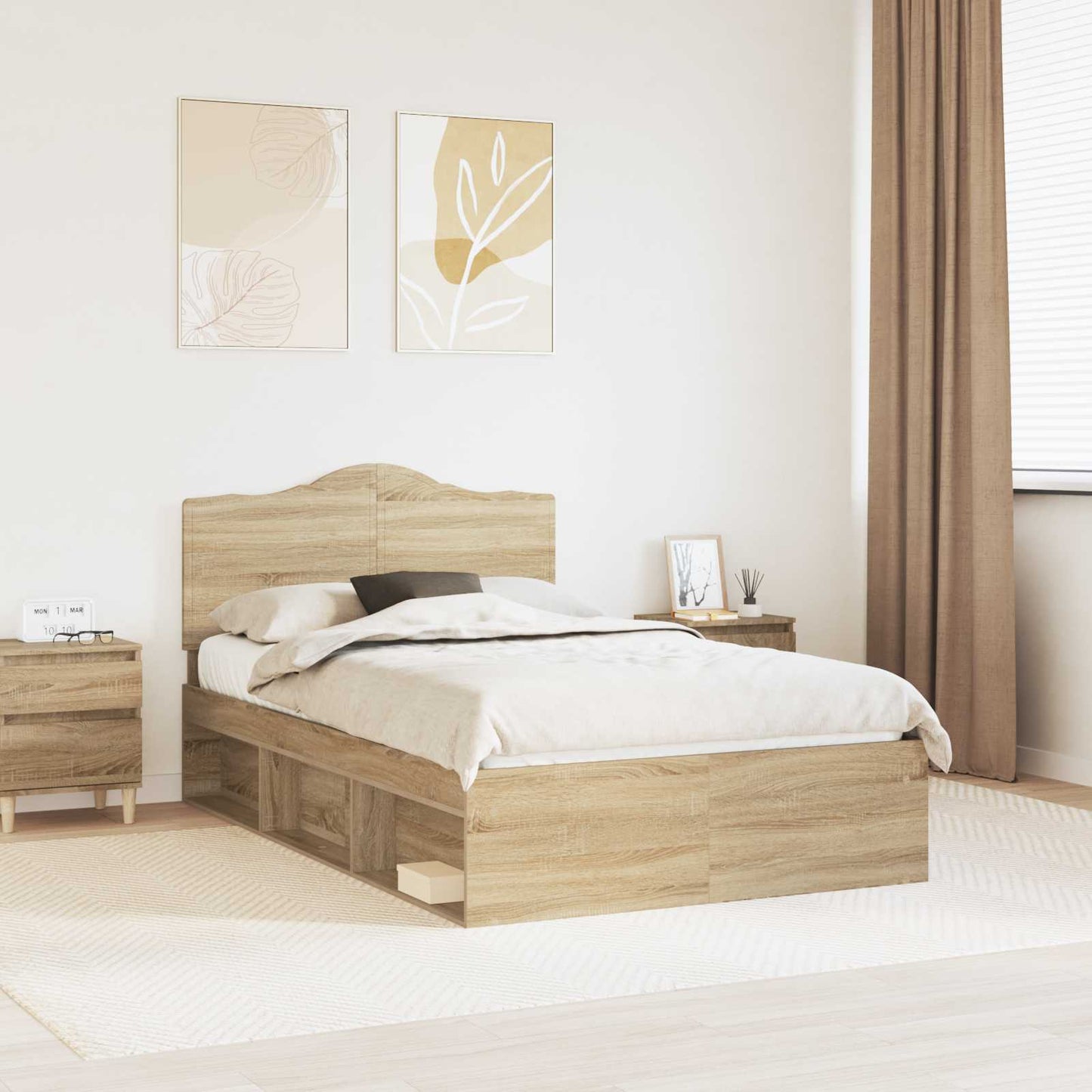 Struttura del letto Sonoma 120 x 190 cm Pino massello | homemem39