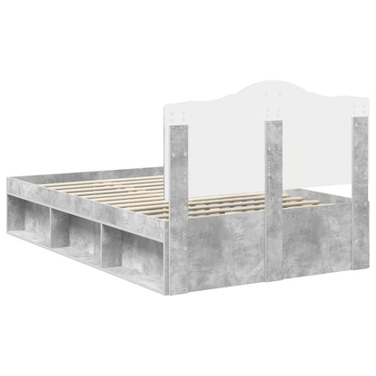 Struttura del letto Calcestruzzo 120 x 190 cm Pino massello | homemem39