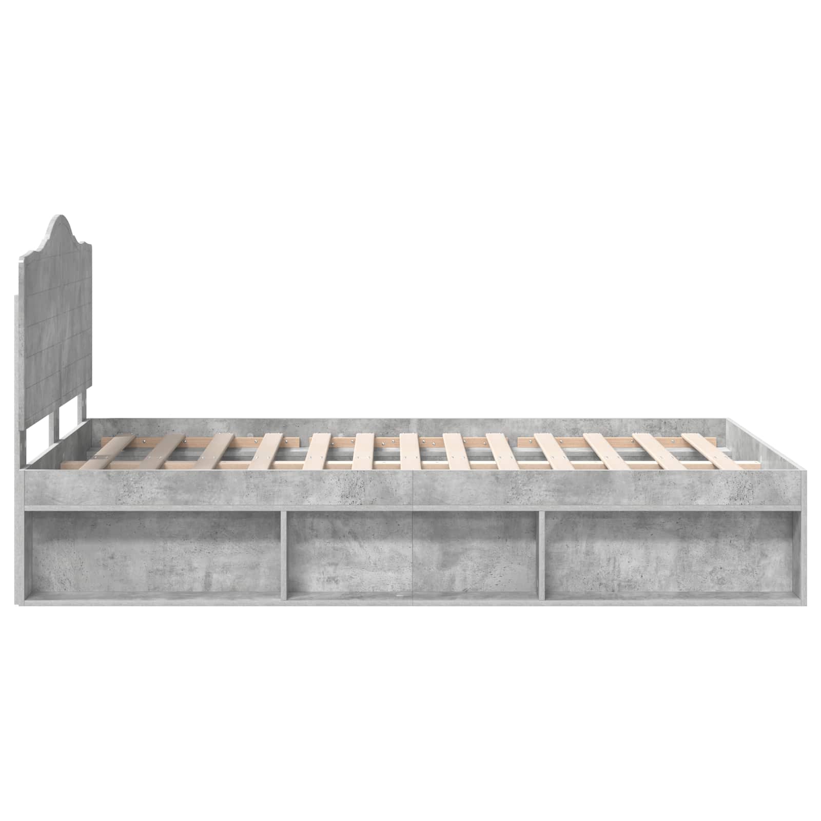 Struttura del letto Calcestruzzo 120 x 190 cm Pino massello | homemem39