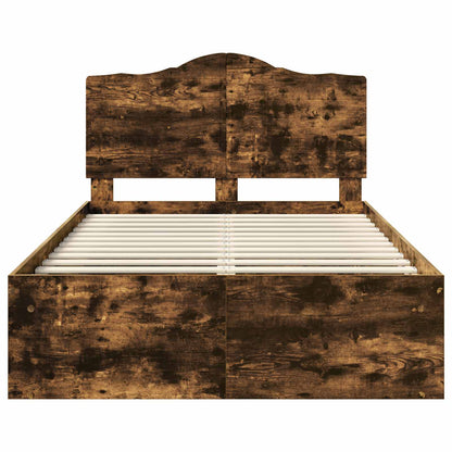Struttura del letto Rovere fumé 120 x 190 cm Pino massello | homemem39